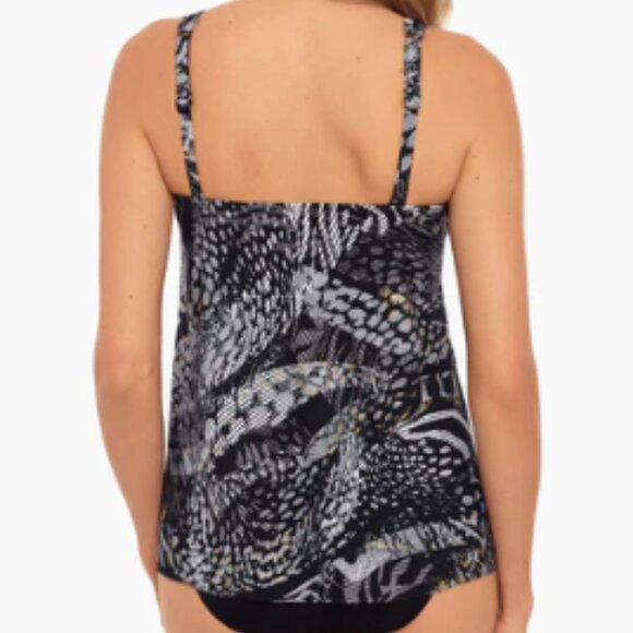 NWT Miraclesuit Lux Lynx Mirage Tankini Top Size 16 - Picture 4 of 13